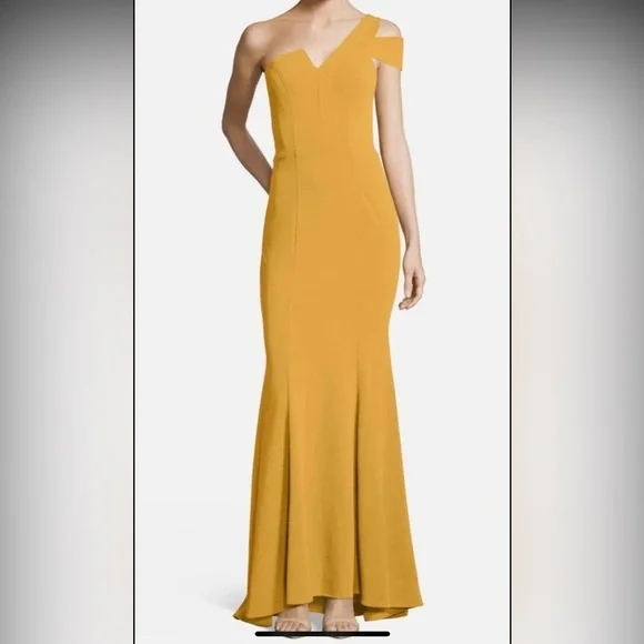 Betsy & Adam | Dresses | Gold Betsy And Adam Gown Black Tie Perfection |  Poshmark